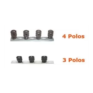Braquete com Isolador Porcelana 3 e 4 Linhas