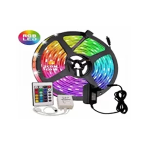 Kit Fita de Led Rgb - 60 Leds-M - Rolo Com 5 Metros 16 Cores