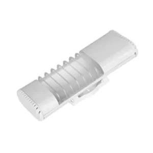 Luminária Eliptica Aletada Branca para 1 lâmpada E27