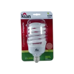 Lâmpada Fluorescente Compacta Espiral 42W  127V ou 220V - Branco Frio