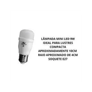 Lâmpada Mini T 9W Bivolt E27- Branco Frio