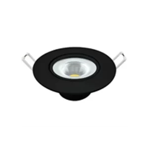 Spot de Embutir 5w Redondo - 9cm - preto