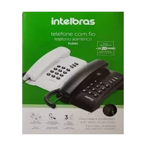 Telefone de Mesa - Branco/Preto
