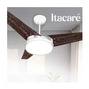 Ventilador de Teto Itacare Led 24W Bf 6500K 127V Branco/Tabaco Ventex (1104)