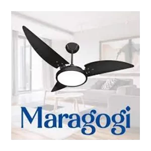 Ventilador de Teto Maragogi Led 24W Bf 6500K 127V Preto/Preto Ventex (906)